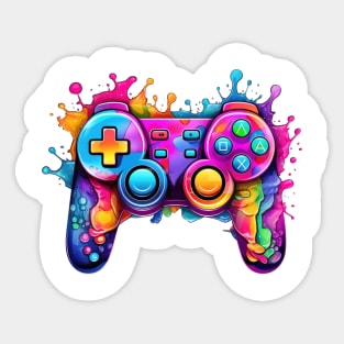 Retro Melting Gamepad #6 Sticker